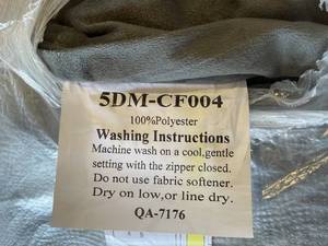 lot 76 image: Chill Sack 5 ft. Giant Memory Foam Bean Bag Chair with Soft Faux Gray Linen Cover