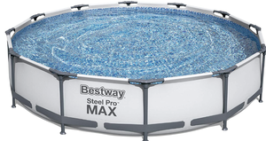 lot 12 image: Bestway 56417 Steel Pro Above Ground, 12ft x 30 Inch  Frame Swimming Pool with Filter Pump