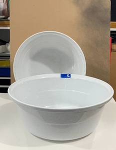lot 8 image: 2 LG Heavy Dynamic White bowls