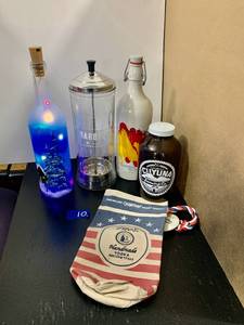 lot 10 image: Bar Items, Cuyua Brewing, bottles