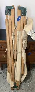 lot 13 image: VTG Wood Canvas Cot