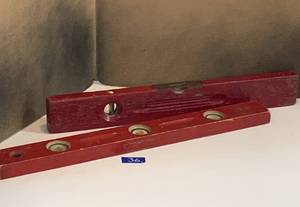 lot 36 image: 2 Red Wood Anique Levels