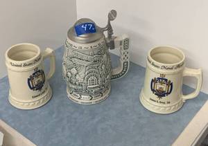 lot 47 image: 100 Millenium Mug Stein 2 mugs