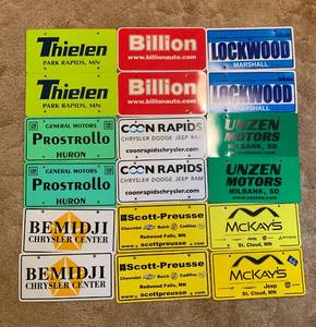 lot 66 image: 9 Sets of Dealers Plates