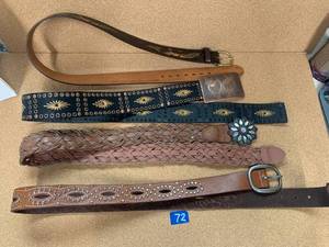 lot 72 image: 4 Belts