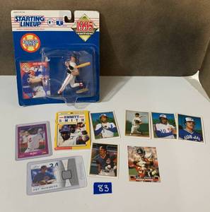 lot 83 image: Baseball Cards and figure