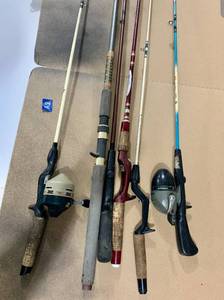 lot 84 image: Group of Old Fishing Rods