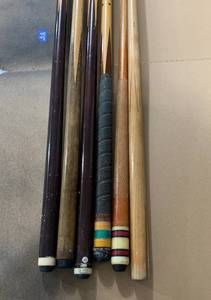 lot 85 image: Group of Old Pool Cues