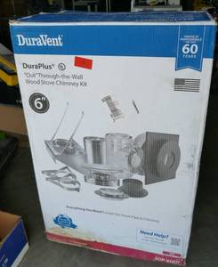 lot 23 image: New DuraVent Out through the wall wood stove chimney kit