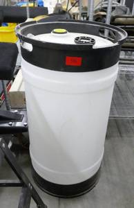 lot 96 image: Two plastic barrels, the white one was never used