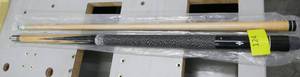lot 124 image: Pool cue with wrapped string grip