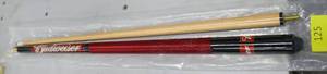 lot 125 image: Budweiser pool cue - new