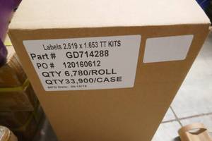 lot 157 image: Case of Labels and thermal ribbon