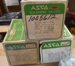 lot 168 image: 3 New old stock ASCO Redhat solenoid valves 120v 38