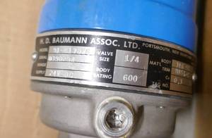 lot 181 image: BAUMANN 14 STAINLESS CONTROL VALVE #91-81702S 24VDC