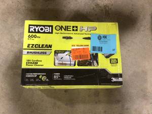 lot 37 image: RYOBI ONE HP 18V Brushless EZClean 600 PSI 0.7 GPM Cordless Cold Water Power Cleaner (Tool Only)  Customer Returns See Pictures
