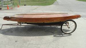 lot 9 image: 12 4 Cedar Duck Boat & Cart