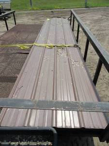lot 12 image: 12 - Sheets brown steel roofing