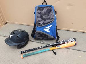 Easton Bat Back Pack, Easton Youth Batting Helmet, 2-Bats Easton S150 28, Fery 29