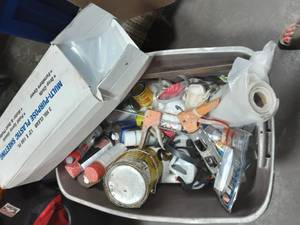 Tote Bin With Contents-Painters Supplies