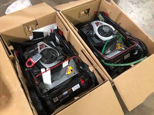 2 Lots of Murray 21 in. 140 cc Briggs and Stratton Walk Behind Gas Push Lawn Mower with Height Adjustment and Prime N Pull Start  Customer Returns See Pictures