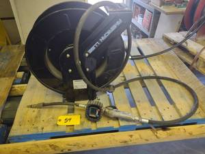 lot 59 image: American Lube Oil Hose Reel with Am...