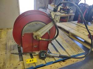 lot 63 image: Duro Oil Hose Reel with American Lu...