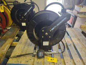 lot 67 image: American Lube Oil Hose Reel with Am...