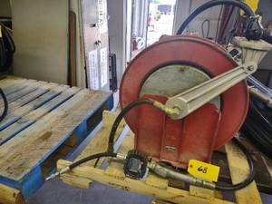 lot 68 image: Duro Oil Hose Reel with American Lu...