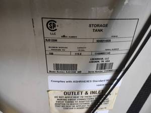 lot 37 image: Lochinvar Water Holding Tank, 119 G...