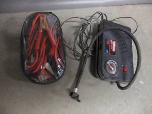 lot 21 image: Craftsman Air Compressor Inflator and Pennzoil Booster Cable Kit