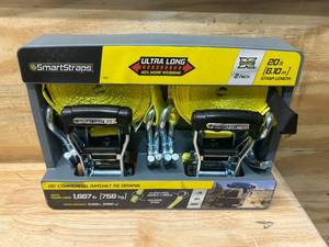 lot 12 image: SMARTSTRAPS 20 Commercial Ratchet Tie Downs- 2 Pack
