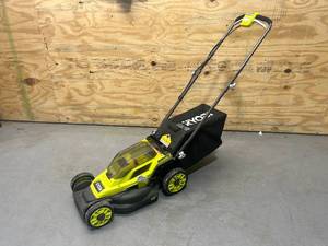 lot 72 image: RYOBI 13 Battery Operated Lawn Mower (Mower Only)