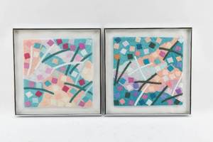 lot 163 image: Two Signed Fiber Artworks