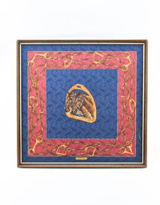 lot 165 image: Framed Ralph Lauren Equestrian Scarf