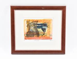 lot 255 image: Signed Straumae Monoprint