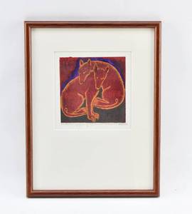 lot 257 image: Signed Fire Animal Print by Marianne Arnback