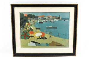lot 61 image: Framed Art Print by Pierre Palue