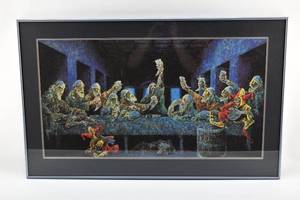 lot 63 image: Framed Lithograph of Vikingablot by Carl-Richard Carlenstierna