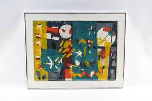 lot 70 image: Abstract Oceanic Lithograph