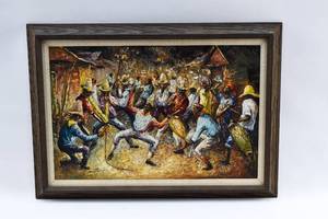 lot 77 image: Dancing Scene Painting by Ernst Louizor