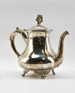 lot 191 image: Silverplate Tea Kettle by E.G. Webster