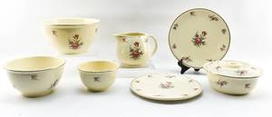 lot 199 image: Seven-Piece Floral Dinner Set by Priscilla Ovenware