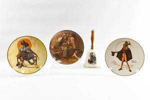 lot 321 image: Group of Four Porcelain Norman Rockwell Collector Items