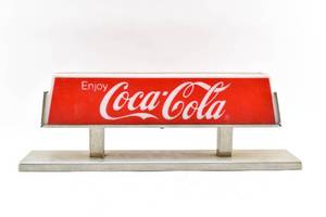 lot 112 image: Enjoy Coca-Cola Light-Up Sign