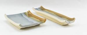 lot 119 image: Set of Two Signed Ceramic Trays by Fran Hogan