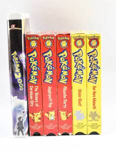 lot 98 image: Group of 6 Pokemon VHSes
