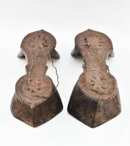 lot 201 image: Hand-Carved Khrawan Stilt Sandals
