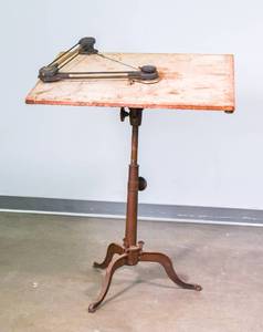 lot 122 image: Wooden Drafting Table by Eugene Dietzgen