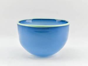 lot 421 image: Signed Blue Art Glass Bowl